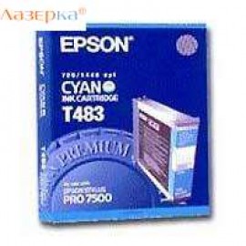 Картридж струйный Epson T483 | C13T483011 голубой 220 мл