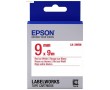 Картридж ленточный Epson LK-3WRN | C53S653008 красный на белом 9 мм 9 м