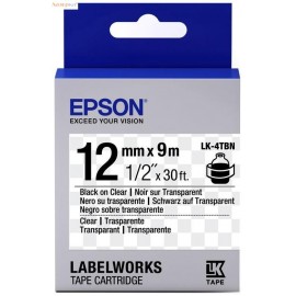 Epson LK-4TBN | C53S654012 картридж ленточный [C53S654012] черный на прозрачном 12 мм 9 м (оригинал) 