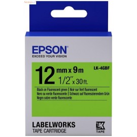 Картридж ленточный Epson LK-4GBF | C53S654018 1 черный на зеленом 12 мм 9 м