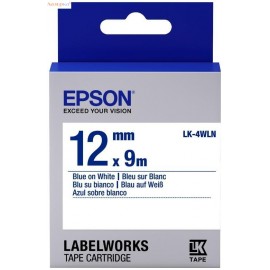Картридж ленточный Epson LK-4WLN | C53S654022 синий на белом 12 мм 9 м