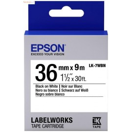 Epson LK-7WBN | C53S657006 картридж ленточный [C53S657006] черный на белом 36 мм 9 м (оригинал) 