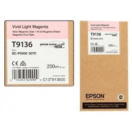 Epson T9136 | C13T913600 картридж струйный [C13T913600] светло-пурпурный 200 мл (оригинал) 