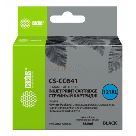 Cactus CS-CC641 картридж струйный [HP 121 XL | CC641HE] черный 18 мл 