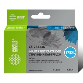 Cactus PR CS-CB323N(CS-CB323) картридж струйный [HP 178 XL | CB323HE] голубой 14,6 мл 