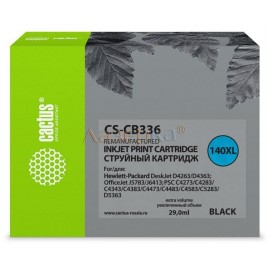 Картридж Cactus CS-CB336 [HP 140 XL | CB336HE] 29 мл, черный