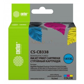 Картридж Cactus CS-CB338 [HP 141 XL | CB338HE] 18 мл, цветной