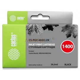Картридж Cactus CS-PGI1400XLBK [Canon PGI-1400XL | 9185B001] 36 мл, черный