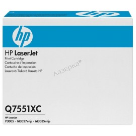 HP 51X | Q7551XC картридж лазерный КОНТРАКТНЫЙ увеличенный [Q7551XC] черный 13000 стр (оригинал) 