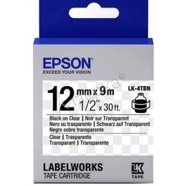 Картридж ленточный Epson LK-4TBN | C53S654012 черный на прозрачном 12 мм 9 м