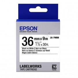Картридж ленточный Epson LK-7WBN | C53S657006 черный на белом 36 мм 9 м