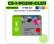 Чернила Cactus CS-I-PG510-CL511M/C черный + цветной 5*100 мл