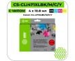 Картридж струйный Cactus CS-CLI471XLBK/M/C/Y черный + цветной 43.2 мл