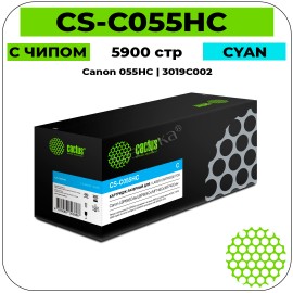 Картридж лазерный Cactus CS-C055HC голубой 5900 стр