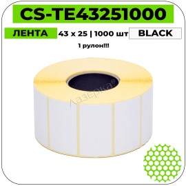Термоэтикетки Cactus CS-TE43251000 черный на белом 43 x 25 мм 1000 шт