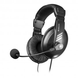 Компьютерная гарнитура Defender Gryphon 750 /накладные/ ?40 мм/ рег.громк./2 x 3.5 mm стерео jack/ кабель 2м / черный.