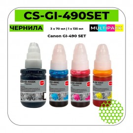 Чернила - набор Cactus CS-GI-490SET 4-х цветный 3 x 70 мл | 1 x 135 мл