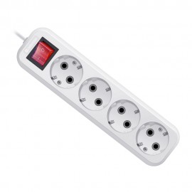 Удлинитель с заземлением Defender L340 | 99364 белый