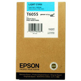 Картридж струйный Epson T6055 | C13T605500 светло-голубой 110 мл