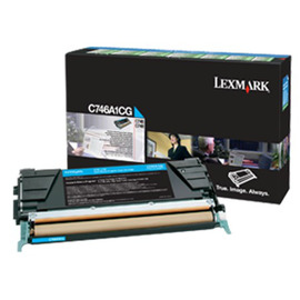 Картридж лазерный Lexmark C746A1CG голубой 7 000 стр