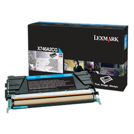 Картридж лазерный Lexmark X746A2CG голубой 7 000 стр