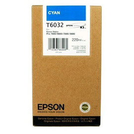 Картридж струйный Epson T6032 | C13T603200 голубой 220 мл