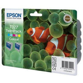Epson T027 | C13T02740310 картридж струйный [C13T02740310] цветной 2 x 220 стр (оригинал) 