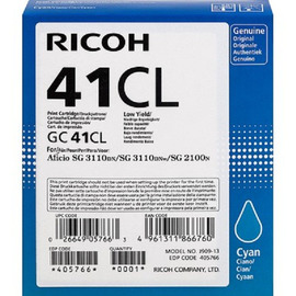 Ricoh GC41CL | 405766 картридж гелевый [405766] голубой 600 стр (оригинал) 