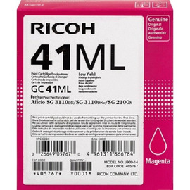 Ricoh GC41ML | 405767 картридж гелевый [405767] пурпурный 600 стр (оригинал) 