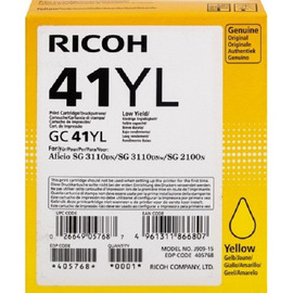 Ricoh GC41YL | 405768 картридж гелевый [405768] желтый 600 стр (оригинал) 