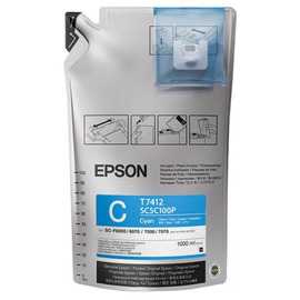Картридж струйный Epson T7412 | C13T741200 голубой 1 000 мл