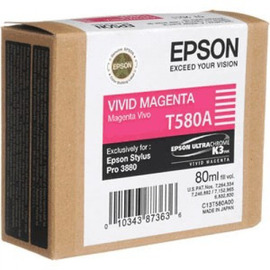 Epson T580A | C13T580A00 картридж струйный [C13T580A00] пурпурный 80 мл (оригинал) 