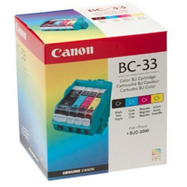 Картридж струйный Canon BC-33 | 4611A002 набор цветной + головка 4 x 500 стр