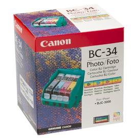 Картридж струйный Canon BC-34 | 4612A002 набор цветной + головка 4 x 280 стр
