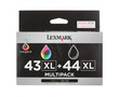 Картридж струйный Lexmark 43XL + 44XL | 80D2966E черный + цветной 2 x 500 стр