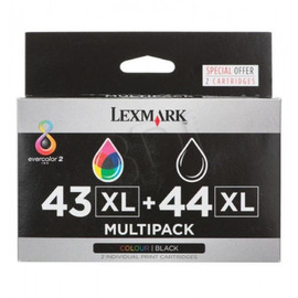 Lexmark 43XL + 44XL | 80D2966E картридж струйный [80D2966E] черный + цветной 2 x 500 стр (оригинал) 