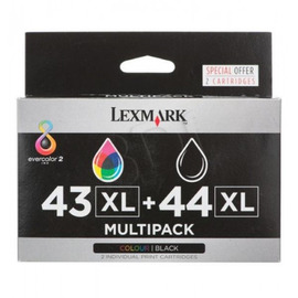 Картридж струйный Lexmark 43XL + 44XL | 80D2966E черный + цветной 2 x 500 стр