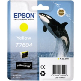 Epson T7604 | C13T76044010 картридж струйный [C13T76044010] желтый 25,9 мл (оригинал) 