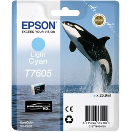 Картридж струйный Epson T7605 | C13T76054010 светло-голубой 25,9 мл