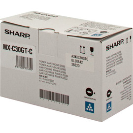 Картридж лазерный Sharp MX-C30GTC голубой 6 000 стр