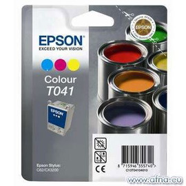 Epson T041 | C13T04104010 картридж струйный [C13T04104010] цветной 300 стр (оригинал) 