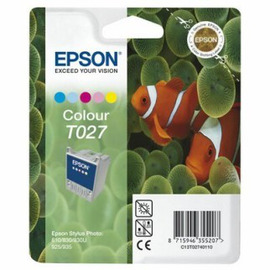 Картридж струйный Epson T027 | C13T02740110 цветной 220 стр