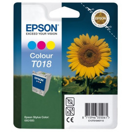 Epson T018 | C13T01840110 картридж струйный [C13T01840110] цветной 300 стр (оригинал) 