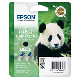 Epson T0501 | C13T05014210 картридж струйный [C13T05014210] черный 2 x 540 стр (оригинал) 
