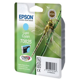 Epson T0825 | C13T11254A10 картридж струйный [C13T11254A10] светло-голубой 300 стр (оригинал) 