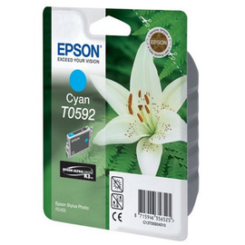 Epson T0592 | C13T05924010 картридж струйный [C13T05924010] голубой 1 505 стр (оригинал) 