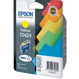 Epson T0424 | C13T04244010 картридж струйный [C13T04244010] желтый 420 стр (оригинал) 