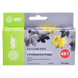 Картридж струйный Cactus CS-CLI481XXLY желтый 12 мл