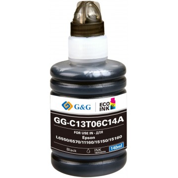 Чернила G&G GG-C13T06C14A совместимый [Epson C13T06C14A] черный 140 мл