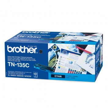 Картридж Brother TN-135C оригинальный тонер картридж Brother [TN135C] 4000 стр, голубой